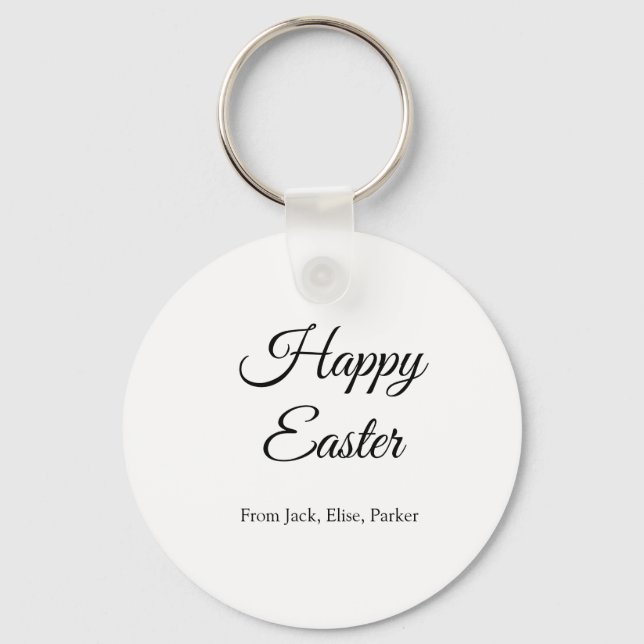 easter celebration add QR photo happy easter Key Ring (Front)
