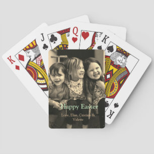 easter celebration add QR photo happy easter Playing Cards