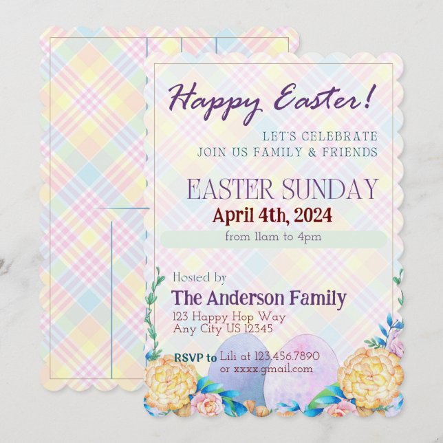 Easter Celebration Invitation (Front/Back)