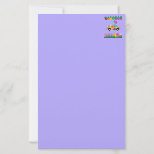 Easter Celebration Purple Stationery