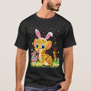 Easter Cheetah Bunny Egg Hunting Cheetah Easter Su T-Shirt