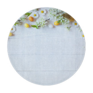 Easter Cherry Plum: Yellow Eggs. Cutting Board