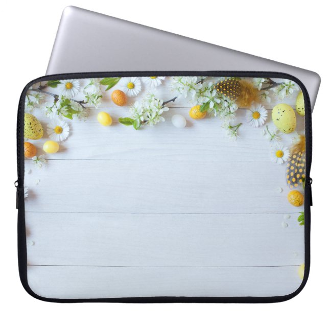 Easter Cherry Plum: Yellow Eggs. Laptop Sleeve (Front)