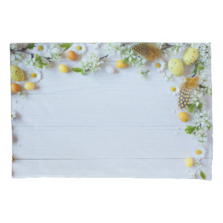 Easter Cherry Plum: Yellow Eggs. Pillowcase