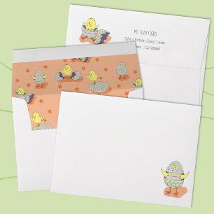 Easter Chick and Egg Personalised Envelope