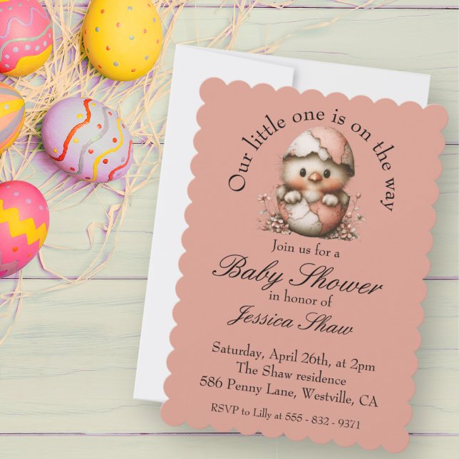 Easter Chick Baby Shower Invitation (Creator Uploaded)