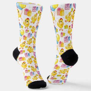 Easter Chick Birthday Party Socks
