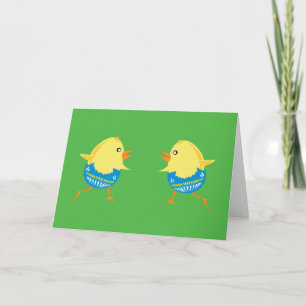 Easter Chick blank customisable greeting card