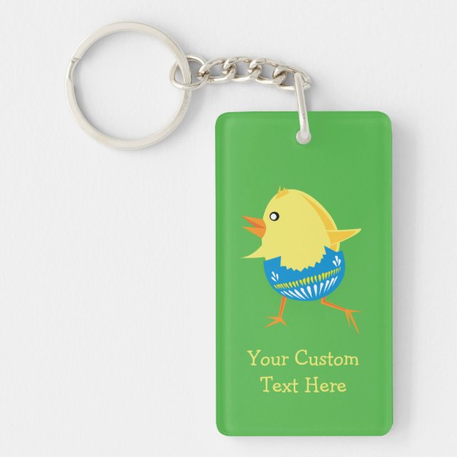 Easter Chick custom key chain (Front)