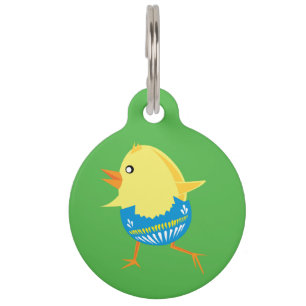 Easter Chick custom pet tags