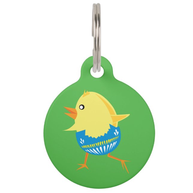 Easter Chick custom pet tags (Front)