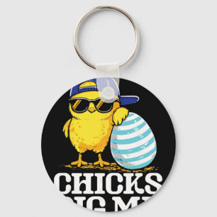 Easter Chick Dig Me Cool Chicken Sungles Men Boys Key Ring