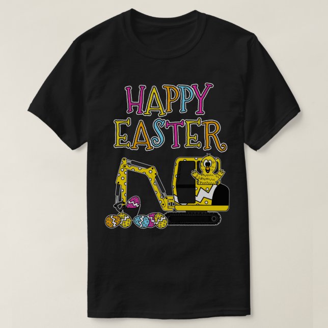 Easter Chick Digger T-Shirt (Design Front)