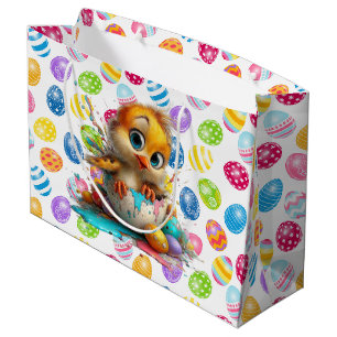 Easter Chick Egg Artist Large Gift Bag
