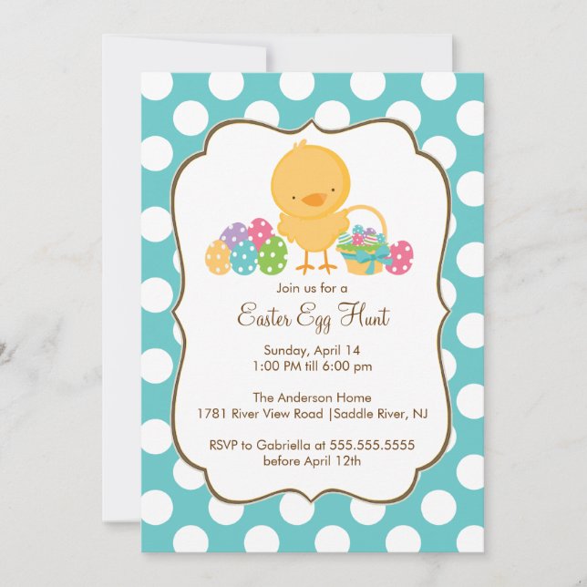 Easter Chick Egg Hunt Easter Party Invitation (Front)