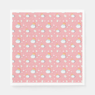 Easter Chick & Eggs Pattern Cut-out Paper Napkin