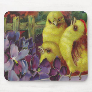 Easter Chick Greetings Mouse Mat