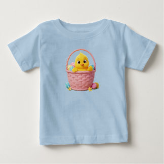 Easter chick in a basket baby T-Shirt