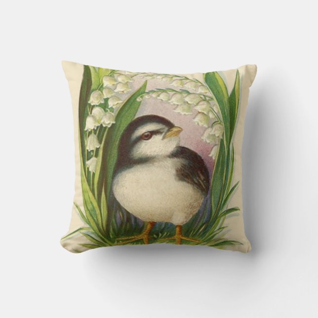 Easter Chick Lily Of The Valley Cushion (Front)