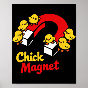 Easter Chick Magnet Funny Chicken Pun Graphic _1 Poster