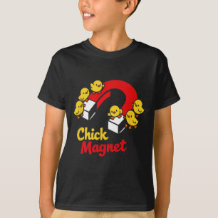 Easter Chick Magnet Funny Chicken Pun Graphic T-Shirt