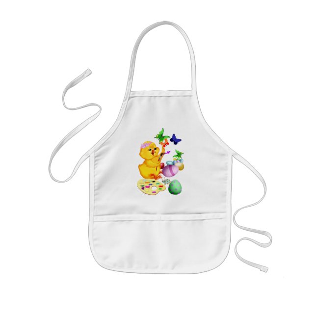 Easter Chick Paints Apron (Front)