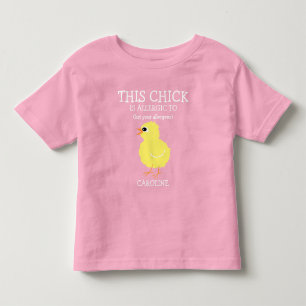 Easter Chick Personalised Allergy Alert Toddler T-Shirt