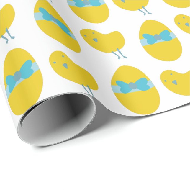 Easter Chicken and Egg Pattern Wrapping Paper (Roll Corner)