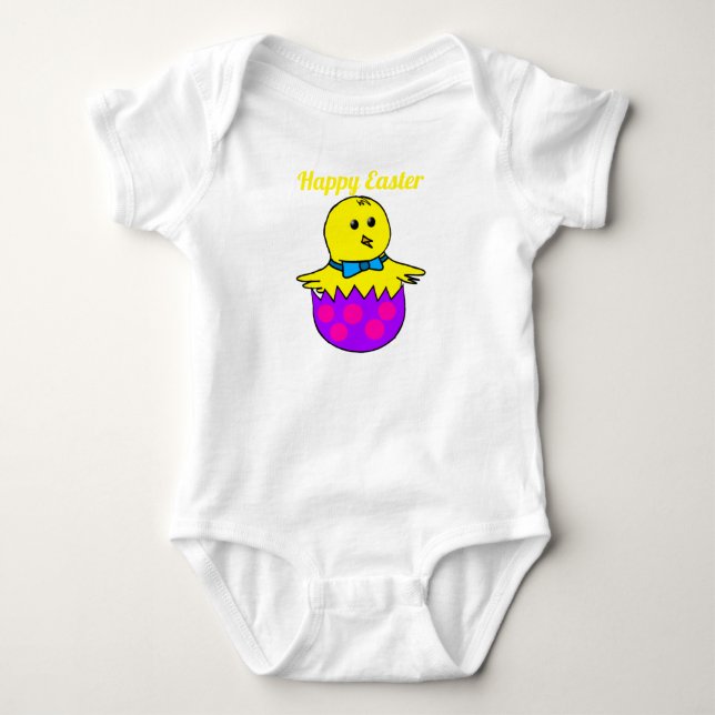 Easter chicken baby bodysuit (Front)