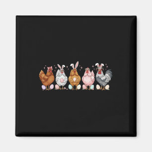 Easter Chicken Bunnies Ears Rooster Poultry Farmer Magnet