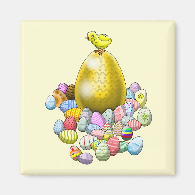 Easter Chicken Eggs Magnet (Front)