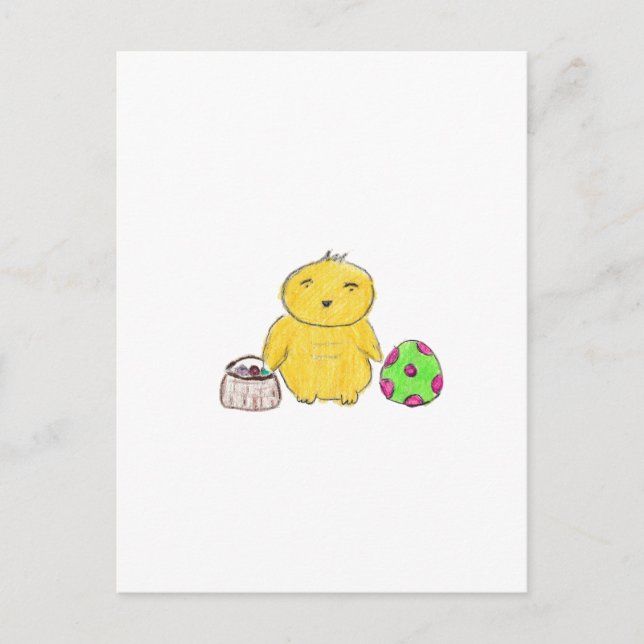 Easter Chicken Postcard (Front)