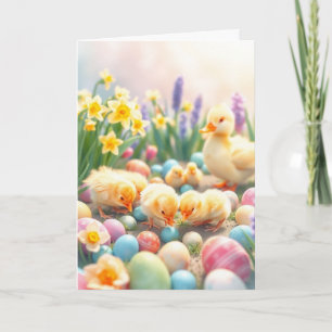 Easter Chicks and Duckling Holiday Card