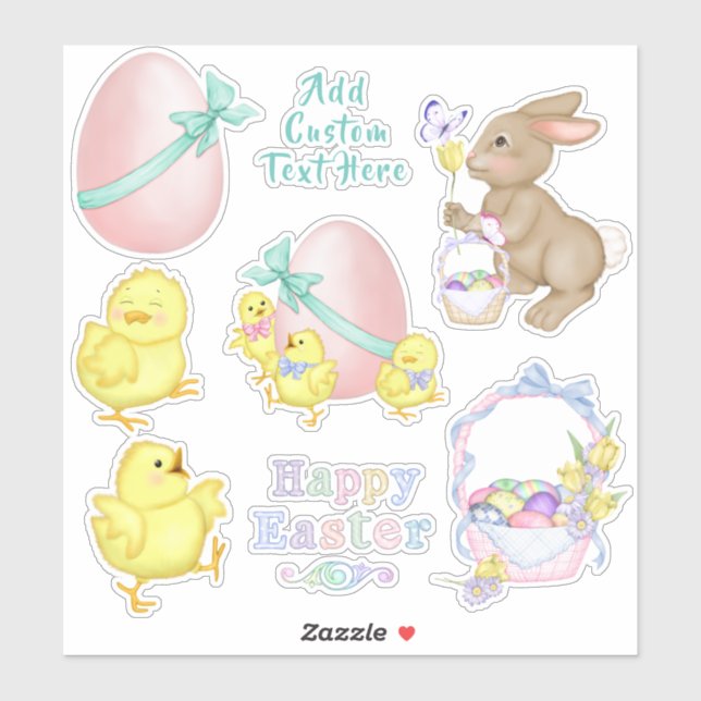 Easter Chicks and Egg Spring Die Cut Vinyl Set (Sheet)
