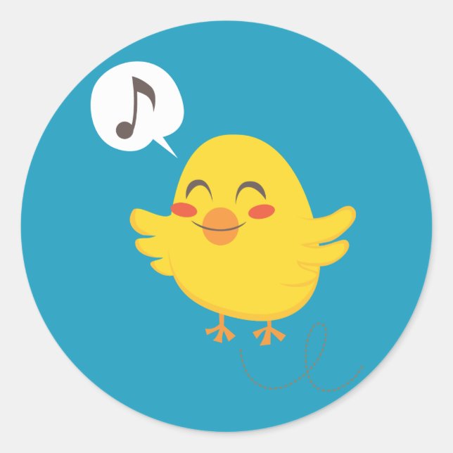 Easter Chicks Classic Round Sticker (Front)