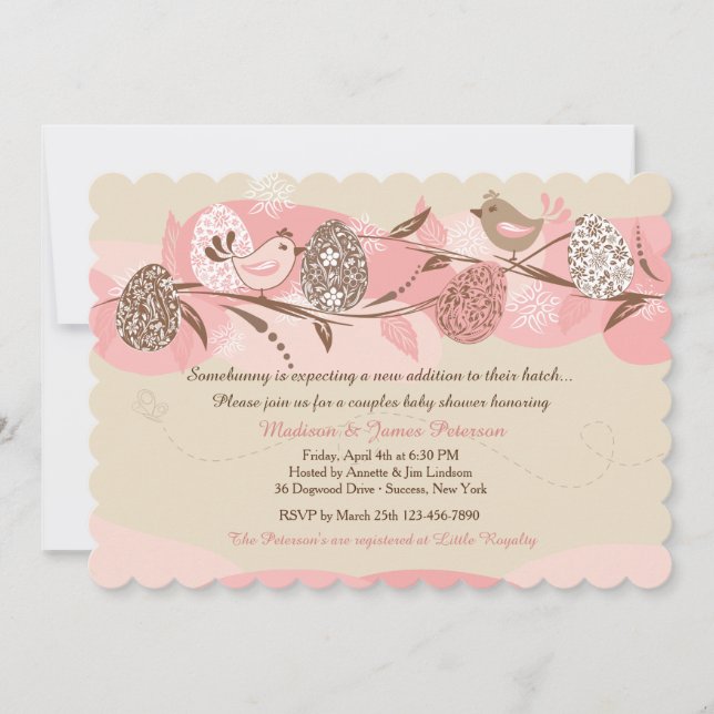 Easter Chicks Couples Baby Shower Invitation (Front)