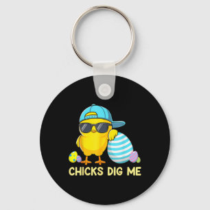 Easter Chicks Dig Me Cute Egg Hunt Toddler Boys Ki Key Ring