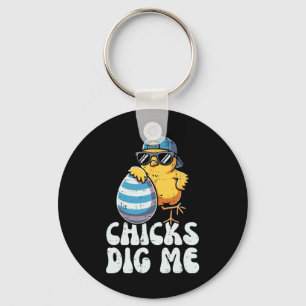 Easter Chicks Dig Me Cute Egg Hunt Toddler Boys Ki Key Ring
