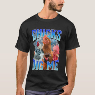 Easter Chicks Dig Me Shirt 90s Vintage Retro Funny