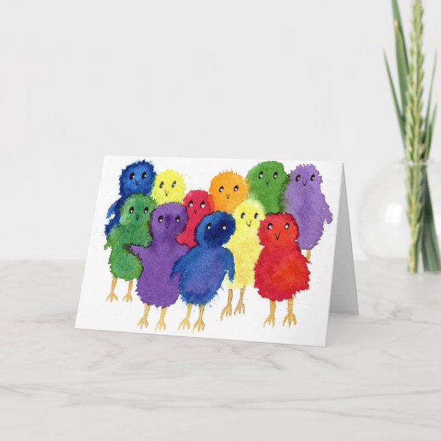 Easter Chicks Greeting Card (Front)