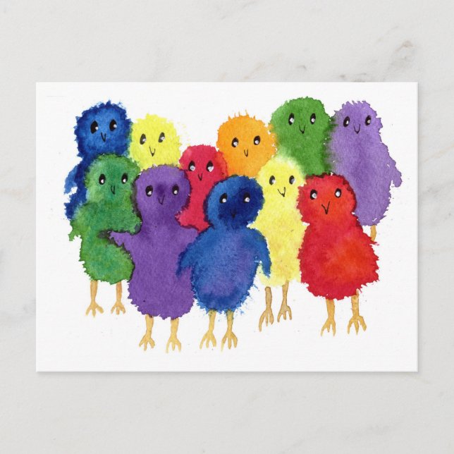 Easter Chicks Postcard (Front)