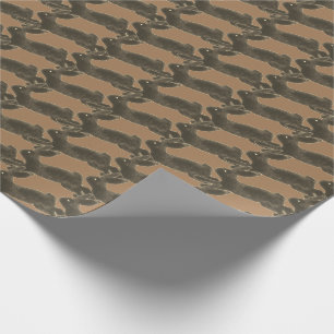 Easter Chocolate Bunny Rabbits on Pink Whimsical Wrapping Paper