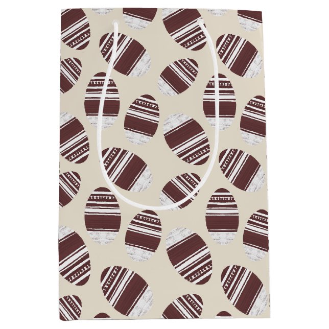 Easter Chocolate Egg Pattern Medium Gift Bag (Front)