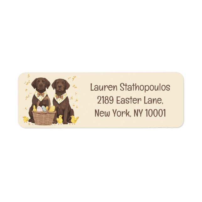 Easter Chocolate Labrador Retriever Dogs (Front)