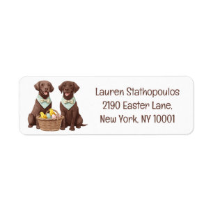 Easter Chocolate Labrador Retriever Dogs
