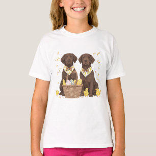 Easter Chocolate Labrador Retriever Dogs T-Shirt