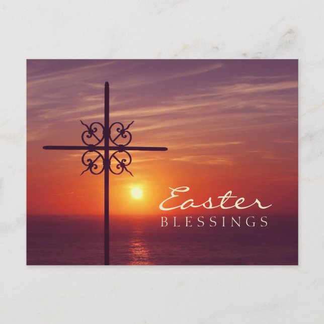 Easter Christian Cross postcard (Front)
