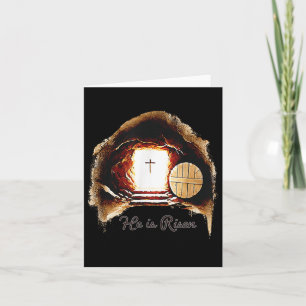 Easter Christian He Is Risen Jesus Empty Tomb Men Card