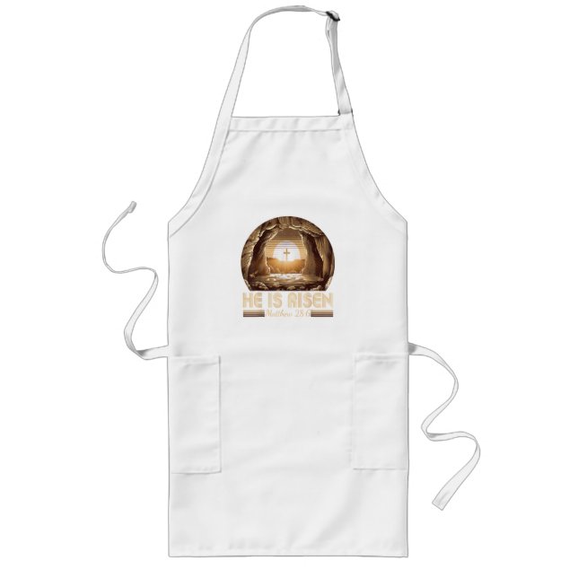 Easter Christian He is Risen Jesus  Long Apron (Front)