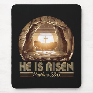 Easter Christian He is Risen Jesus Mouse Mat
